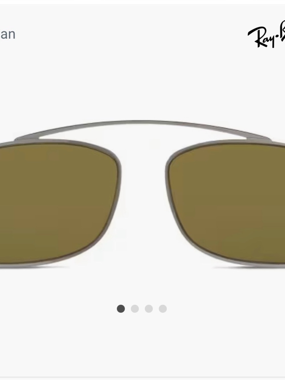 Ray-Ban Gunmetal Clip-on with Brown Lenses for RB5228 - Picture 2 of 8